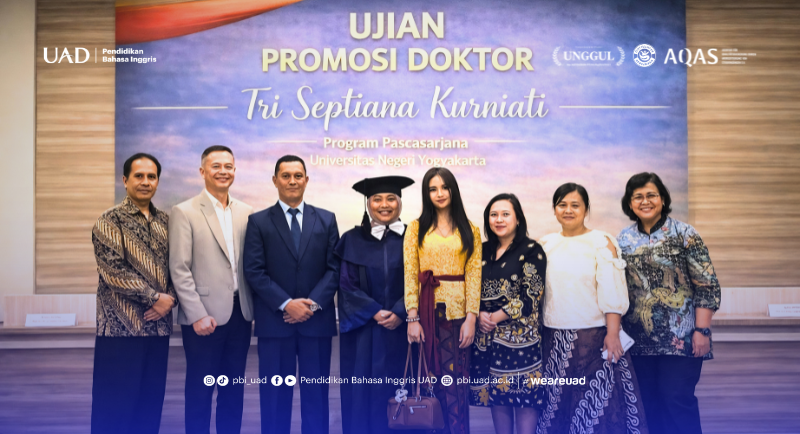 Alumni PBI UAD Raih Doktor, Rilis Buku TBLT untuk Pembelajaran Bahasa Inggris di Bidang Seni